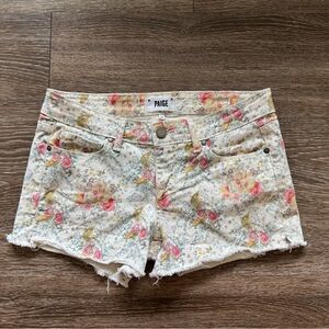 COPY - Paige Floral Women's Shorts - Cream and Pink